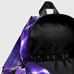 Детский рюкзак Соник в круге на фоне молний, цвет: 3D-принт — фото 2