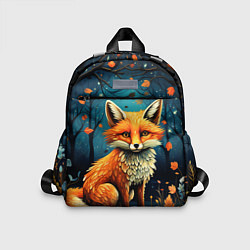 Детский рюкзак Лиса в Folk Art стиле, цвет: 3D-принт