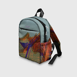 Детский рюкзак Волнообразные разноцветные музыкальные линии, цвет: 3D-принт — фото 2