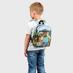 Детский рюкзак Майнкрафт с киркой, цвет: 3D-принт — фото 2