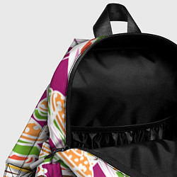 Детский рюкзак Комбо фастфуд паттерн, цвет: 3D-принт — фото 2