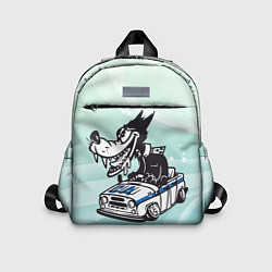 Детский рюкзак Волк за рулем автомобиля, цвет: 3D-принт