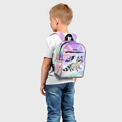 Детский рюкзак Енот и летучая мышь, цвет: 3D-принт — фото 2