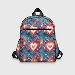 Детский рюкзак Паттерн пылающие сердца, цвет: 3D-принт