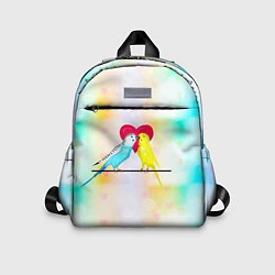 Детский рюкзак Влюбленные волнистые попугайчики, цвет: 3D-принт