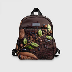 Детский рюкзак Кофейные зерна и листья чая