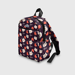 Детский рюкзак Паттерн котика на темном фоне, цвет: 3D-принт — фото 2
