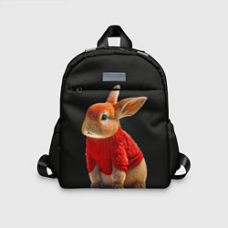 Детский рюкзак Кролик в свитере, цвет: 3D-принт
