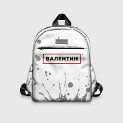 Детский рюкзак Валентин - в красной рамке на светлом, цвет: 3D-принт