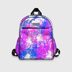 Детский рюкзак Разбрызганная фиолетовая краска - светлый фон