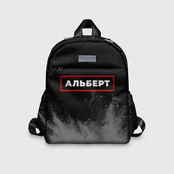 Детский рюкзак Альберт - в красной рамке на темном, цвет: 3D-принт