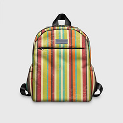 Детский рюкзак Абстрактное множество разноцветных полос, цвет: 3D-принт