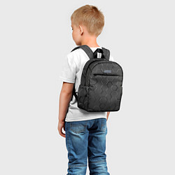 Детский рюкзак Abstraction hexagon grey, цвет: 3D-принт — фото 2