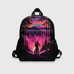 Детский рюкзак Велопрогулка на закате, цвет: 3D-принт