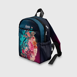 Детский рюкзак Цветы и музыкальная нота, цвет: 3D-принт — фото 2