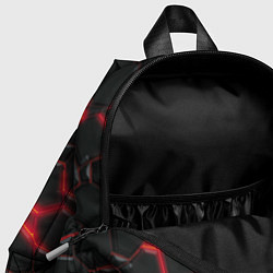 Детский рюкзак Красный неон и плиты, цвет: 3D-принт — фото 2