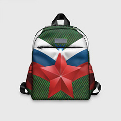 Детский рюкзак Звезда на фоне флага, цвет: 3D-принт