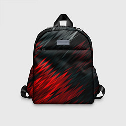 Детский рюкзак Черно-Красная штриховка