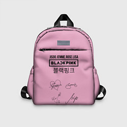Детский рюкзак Blackpink лого и подписи, цвет: 3D-принт