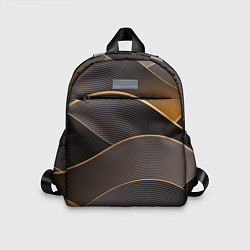 Детский рюкзак Золотой линейный фон, цвет: 3D-принт