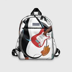 Детский рюкзак Пингвин- гитарист, цвет: 3D-принт