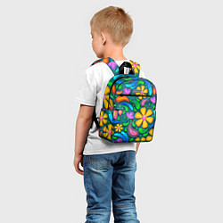 Детский рюкзак Мандала на энергию - цветы, цвет: 3D-принт — фото 2