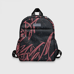 Детский рюкзак Бордовое граффити, цвет: 3D-принт