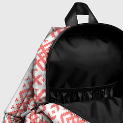Детский рюкзак Абстрактный красный ребристый паттерн, цвет: 3D-принт — фото 2