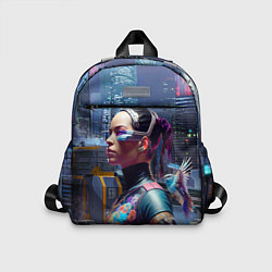 Детский рюкзак Cyberpunk - brave girl - neural network