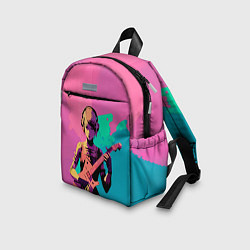 Детский рюкзак Девушка с Гитарой в стиле Vaporwave, цвет: 3D-принт — фото 2