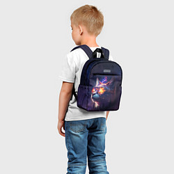 Детский рюкзак Кот в очках в космосе, цвет: 3D-принт — фото 2