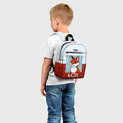 Детский рюкзак Пиксельная лиса с надписью fox, цвет: 3D-принт — фото 2