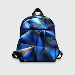 Детский рюкзак Polygon blue abstract, цвет: 3D-принт