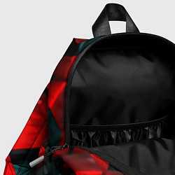 Детский рюкзак Кубы геометрии красный и чёрный, цвет: 3D-принт — фото 2