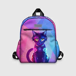 Детский рюкзак Кибер кошка, цвет: 3D-принт