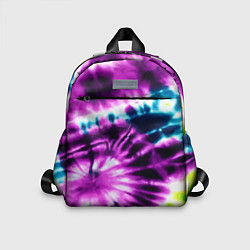 Детский рюкзак Тай дай фиолетовый узор, цвет: 3D-принт