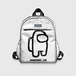 Детский рюкзак Among Us с потертостями на светлом фоне, цвет: 3D-принт