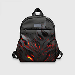 Детский рюкзак Объемное черное пламя, цвет: 3D-принт