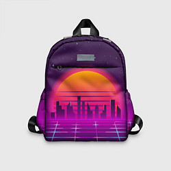 Детский рюкзак Futuristic Retro City, цвет: 3D-принт