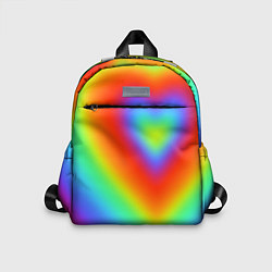 Детский рюкзак Сердце - радужный градиент, цвет: 3D-принт