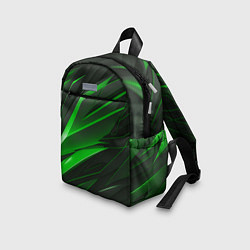 Детский рюкзак Зеленый и черные детали, цвет: 3D-принт — фото 2