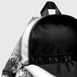 Детский рюкзак Японские волны на белом фоне, цвет: 3D-принт — фото 2