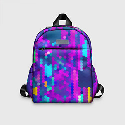Детский рюкзак Шестиугольники неонового цвета, цвет: 3D-принт