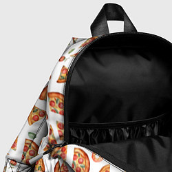 Детский рюкзак Кусочки пиццы - паттерн на белом, цвет: 3D-принт — фото 2