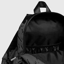 Детский рюкзак Daewoo speed на темном фоне со следами шин: символ, цвет: 3D-принт — фото 2