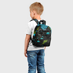 Детский рюкзак Зеленые абстрактные листья, цвет: 3D-принт — фото 2
