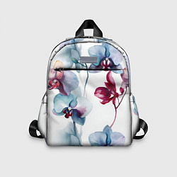 Детский рюкзак Голубая орхидея акварель - паттерн