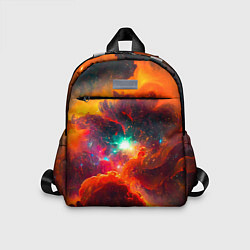 Детский рюкзак Небула в космосе в оранжевых тонах - нейронная сет