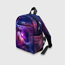 Детский рюкзак Небула в космосе в фиолетовых тонах - нейронная се, цвет: 3D-принт — фото 2