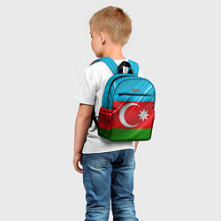 Детский рюкзак Азербайджанский флаг, цвет: 3D-принт — фото 2